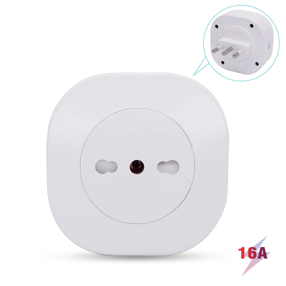 Tuya wifi Smart Socket 10A16A Italian standard plug Alexa voice mobile phone remote control Timed sharing