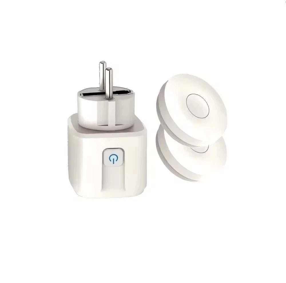 Self-powered 20m remote control smart plug and socket 16A/240V waterproof IP44 industrial-grade brass wall penetration number